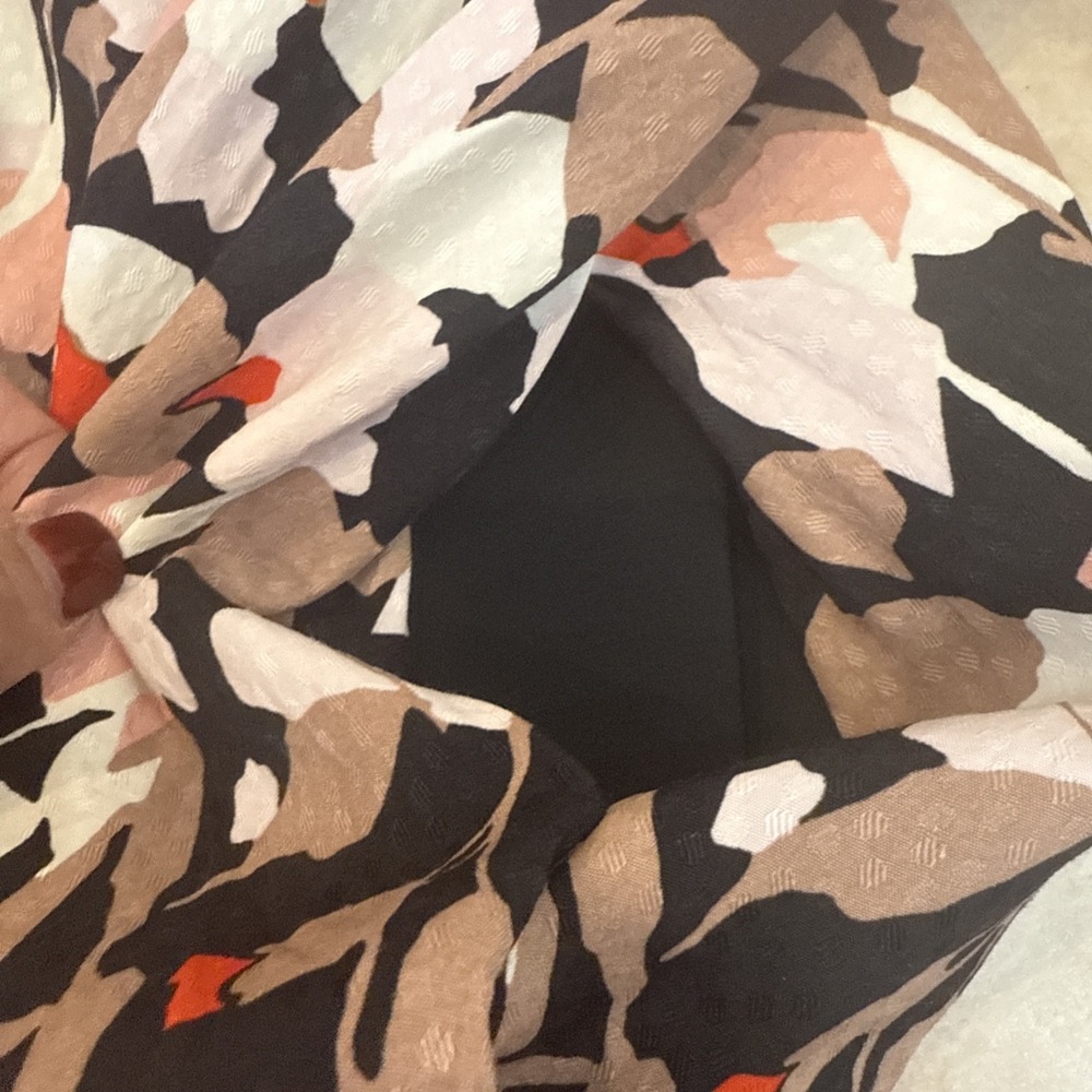 Ted Baker London Floral Size XS Above  Knee Flare Puff Sleeves Zip Back Pockets - Picture 11 of 13
